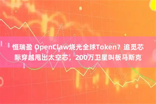 恒瑞盈 OpenClaw烧光全球Token？追觅芯际穿越甩出太空芯，200万卫星叫板马斯克